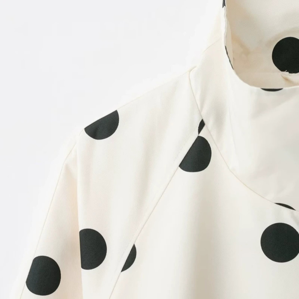 ZARA Chic Polka Dot Bomber Jacket